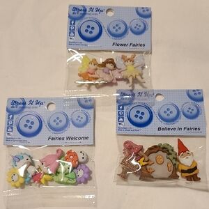 Dress It Up Buttons (3 Packages) Fairies, Sewing Crafts